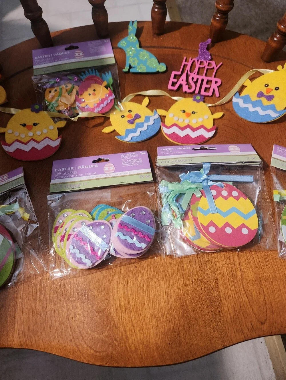 Colorful Easter Felt Banner and Egg Ornaments - Multi-Color